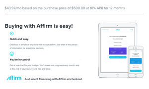 Superfly Bonsai has partnered with Affirm to give you a simple way to make your purchase with no hidden fees.