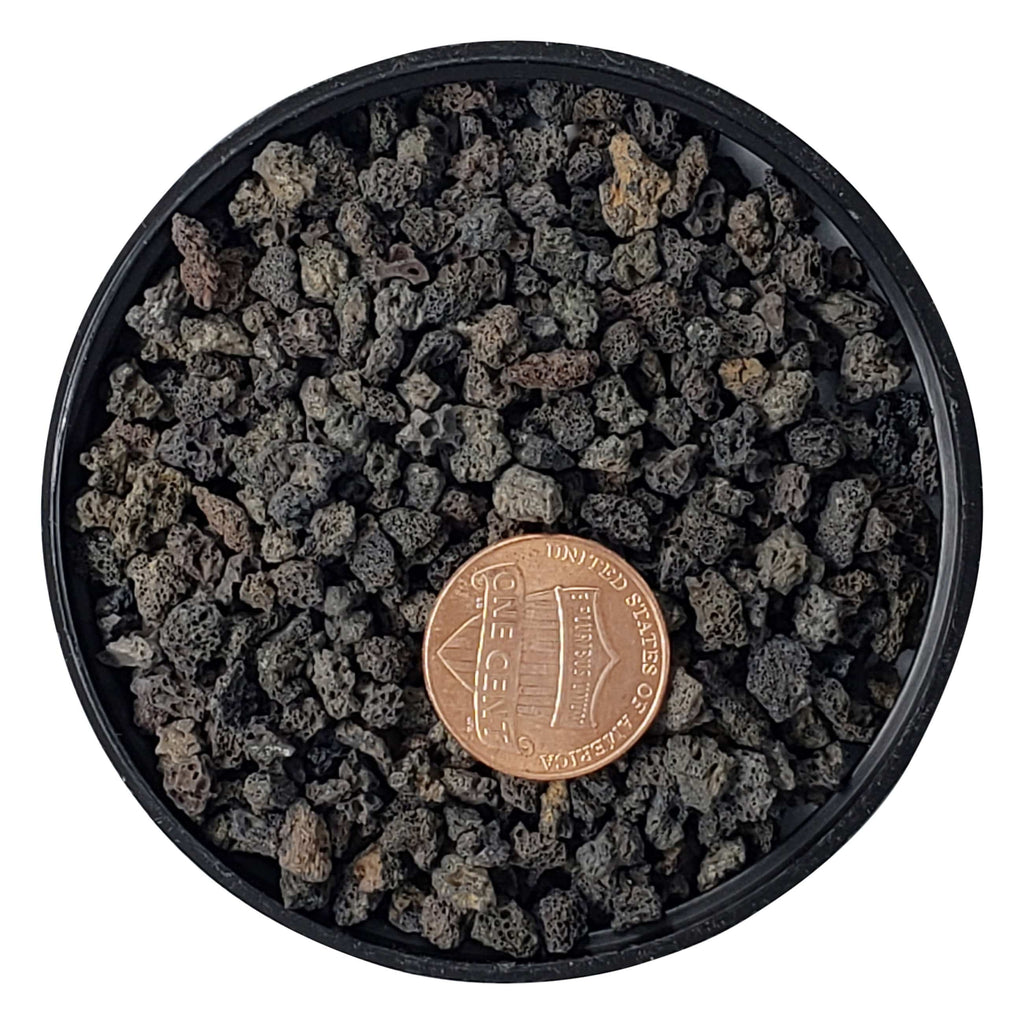 5mm - Small - 1/8" - 1/4" / 12 Dry Quarts (3.5 Gallons) Black Lava - Bonsai Soil Substrate