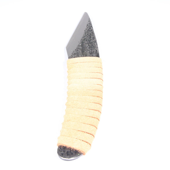Left-Handed Bonsai Grafting Knife w/ Leather Wrapping