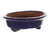 Tokoname Shibakatsu Blue Glazed Mokko Bonsai Pot- 6.25" x 5.25" x 1.5"