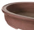 Tokoname Yamaaki Dark Brown Unglazed Oval Bonsai Pot- 12" x 8.25" x 2.25"