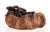 Handmade Dung Beetle Rustic Brown Pinch Pot by Willow Bonsai- 3.25" x 3.25" x 1.25"