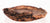 Handmade Crocodile Rustic Brown Oval Pot by Willow Bonsai- 8.75" x 6.5" x 1"