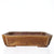 Sam Miller Brown/ Mustard Indented Rectangle Bonsai Pot - Stained - 13.25" x 9.5" x 3.25"