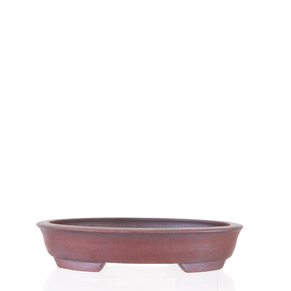 Sam Miller  Red Oval Bonsai Pot - Glazed -  10