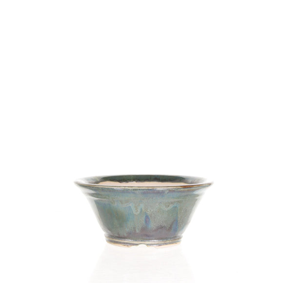 Sam Miller  Blue Round Bonsai Pot - Glazed - 6.25
