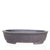 Sam Miller Glazed Dark Brown Oval Bonsai Pot - 12.5 "x  10"  x 3"