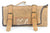 Tan with Red Stitching The KIKU™ 13 PRO Leather Bonsai Tool Roll Case- 11 Pockets + 2 Zippers - Leather