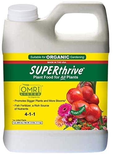 Superthrive Liquid Fertilizer 4-1-1 Fish Emulsion Organic OMRI Listed Plant, Bonsai, Tree Fertilizer - 1 Quart